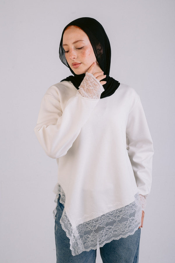Lace Top — White