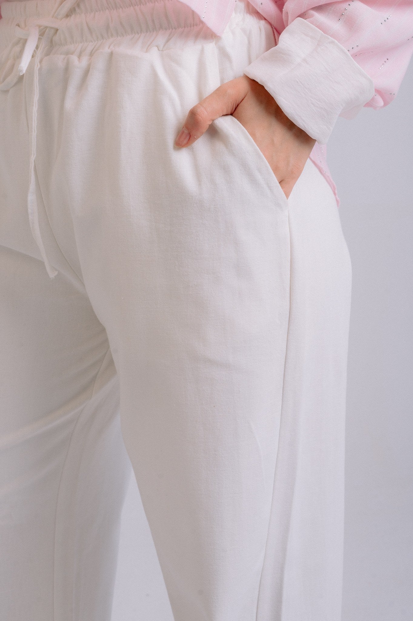 Pure Linen Pants — White
